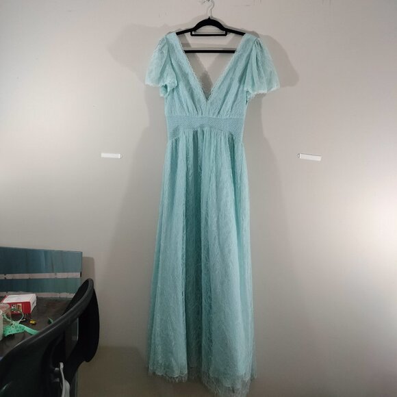 Alice and Olivia Gown Powder Blue NWT MSRP $595 - Picture 6 of 12